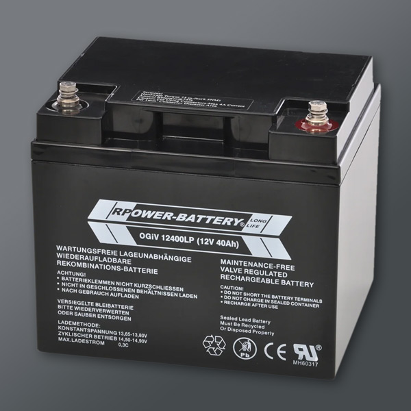 Batteri OGiV 12400LP AGM 12V 40Ah - Xact Nödbelysning AB